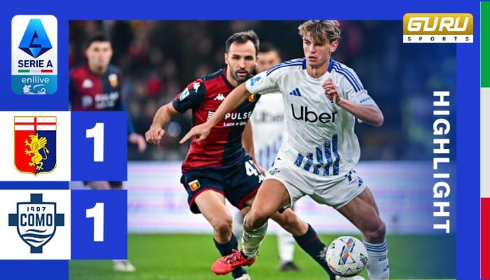 ผลบอล เจนัว พบ โคโม่ 1907 1-1 (8/11/2024) ไฮไลท์การแข่งขัน 