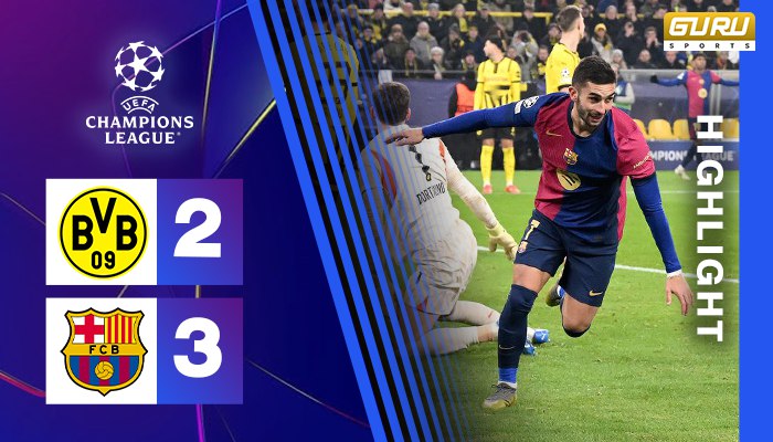 ผลบอล ดอร์ทมุนด์ พบ บาร์เซโลน่า 2-3 (12/12/2024) ไฮไลท์การแข่งขัน