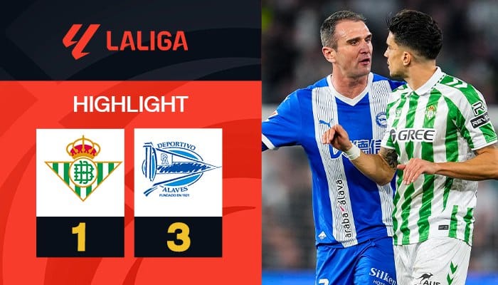 ผลบอล เรอัล เบติส พบ เดปอร์ติโบ อลาเบส 1-3 (19/01/2025) ไฮไลท์การแข่งขัน 