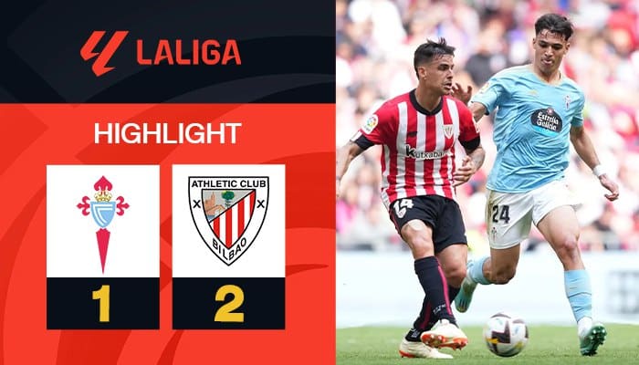 ผลบอล เซลต้า บีโก้ พบ แอธเลติก คลับ 1-2 (19/01/2025) ไฮไลท์การแข่งขัน 