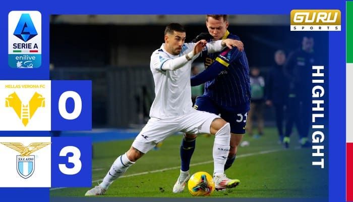 ผลบอล เฮลลาส เวโรน่า พบ ลาซิโอ 0-3 (20/01/2025) ไฮไลท์การแข่งขัน 