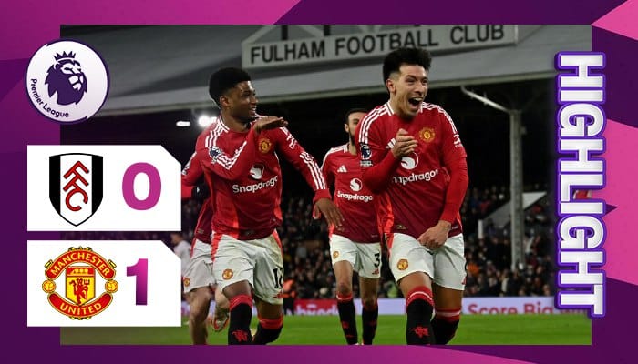 ผลบอล ฟูแล่ม พบ แมนเชสเตอร์ ยูไนเต็ด 0-1 (27/01/2025) ไฮไลท์การแข่งขัน 