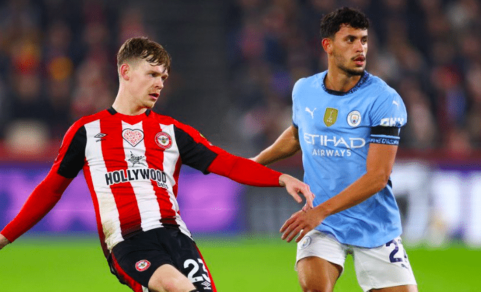 ผลบอล เบรนท์ฟอร์ด พบ แมนเชสเตอร์ ซิตี้ 2-2