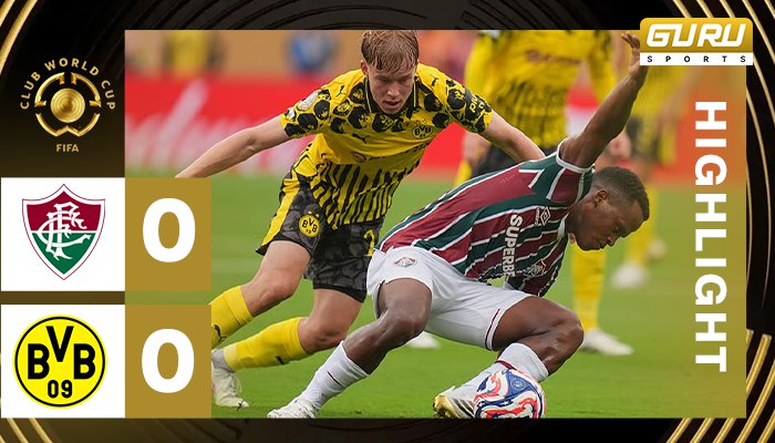 ผลบอล ฟลูมิเนนเซ อาร์เจ พบ โบรุสเซีย ดอร์ทมุนด์ 0-0 (17/06/2025) ไฮไลท์การแข่งขัน ฟุตบอลชิงแชมป์สโมสรโลก 2025