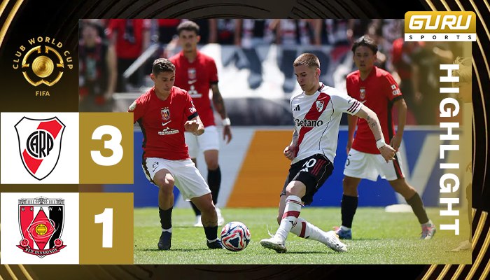 ผลบอล ริเวอร์เพลต พบ อุราวะ เรด ไดมอนด์ส 3-1 (18/06/2025) ไฮไลท์การแข่งขัน ฟุตบอลชิงแชมป์สโมสรโลก 2025