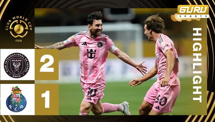 ผลบอล อินเตอร์ ไมอามี พบ ปอร์โต้ 2-0 (20/06/2025) ไฮไลท์การแข่งขัน ฟุตบอลชิงแชมป์สโมสรโลก 2025