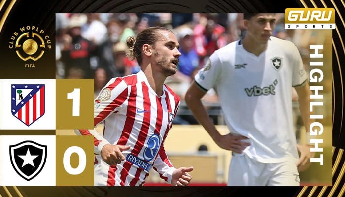 ผลบอล แอตเลติโก้ มาดริด พบ โบตาโฟโก้ อาร์เจ 1-0 (24/06/2025) ไฮไลท์การแข่งขัน ฟุตบอลชิงแชมป์สโมสรโลก 2025
