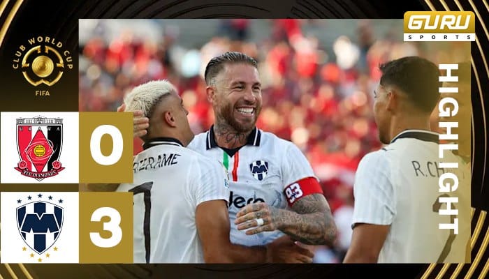 ผลบอล อุราวะ เรด ไดมอนด์ส พบ มอนเทอร์เรย์ 0-4 (26/06/2025) ไฮไลท์การแข่งขัน ฟุตบอลชิงแชมป์สโมสรโลก 2025