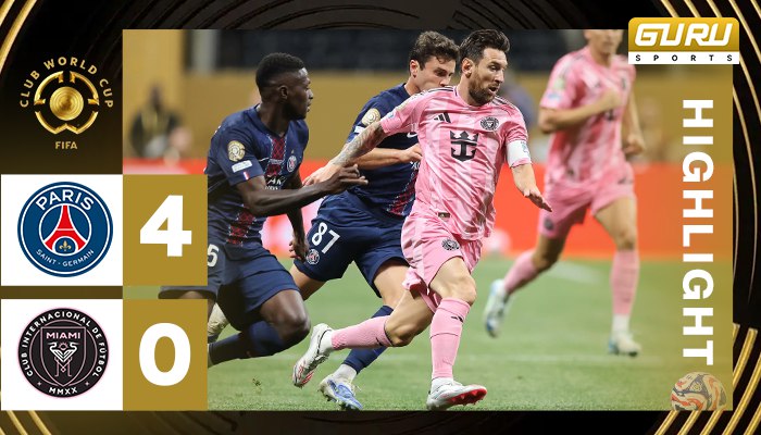 ผลบอล ปารีส แซงต์ แชร์กแมง พบกับ อินเตอร์ ไมอามี่ ซีเอฟ 4-0 (29/06/2025) ไฮไลท์การแข่งขัน ฟุตบอลชิงแชมป์สโมสรโลก 2025