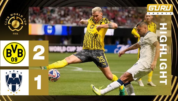 ผลบอล โบรุสเซีย ดอร์ทมุนด์ พบ มอนเทอร์เรย์ 2-1 (02/07/2025) ไฮไลท์การแข่งขัน ฟุตบอลชิงแชมป์สโมสรโลก 2025