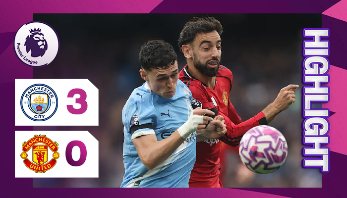 ผลบอล แมนฯ ซิตี้ พบ แมนฯ ยูไนเต็ด 3-0 (14/09/2025) ไฮไลท์การแข่งขัน พรีเมียร์ลีก 2025/2026