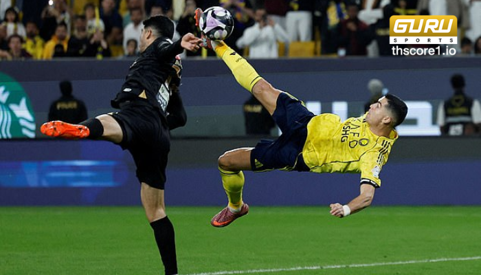 คริสเตียโน่ โรนัลโด้ ระเบิดโอเวอร์เฮดคิกสุดสวย พาทีมถล่มอัล-คาลีจ