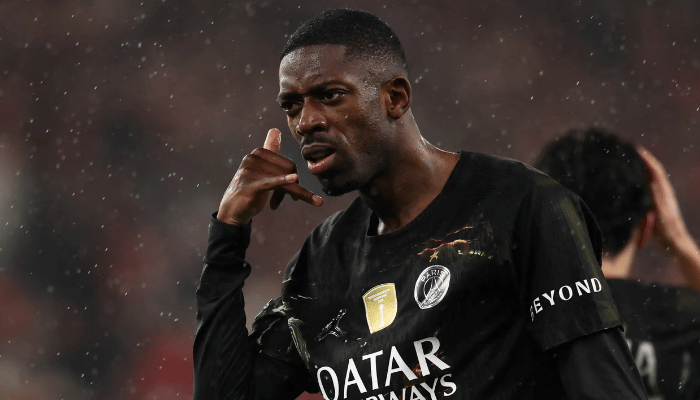 อุสมาน เดมเบเล่ กองหน้า ระดับซูเปอร์สตาร์ เหมาคนเดียวสองประตู